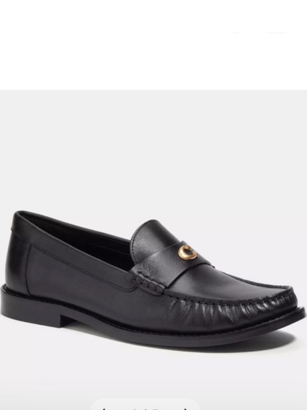 Coach Jolene Black Leather Loafer Shoe Size 11